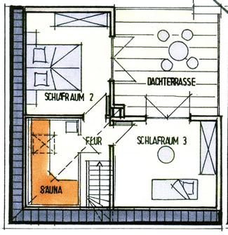 Grundriss Obergeschoss Ferienhaus Holland